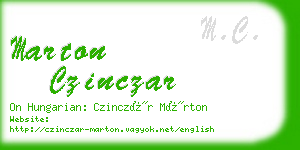 marton czinczar business card